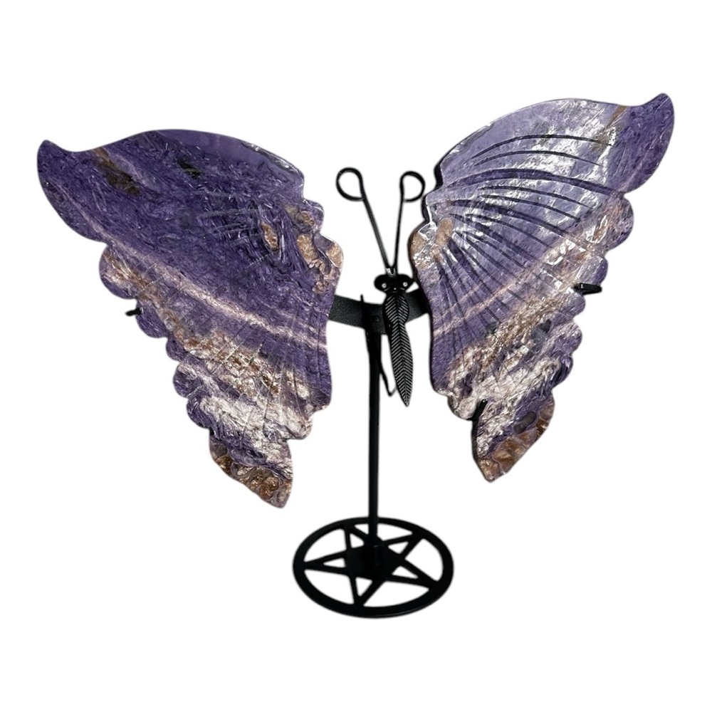 Charoite Butterfly and Stand - CHAROITEBTFLY